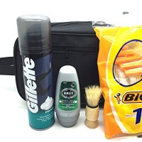 4-Piece-Men-Shaving-Travel-Grooming-Set-Toiletries-Bag-Contains-Razors-Gillette-Shaving-Foam-Shaving-Brush-Brut-Deo-Roll-On-0
