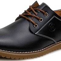 DADAWEN-Mens-Dress-Casual-Oxfords-Leather-Shoes-Black-UK-Size-9-0