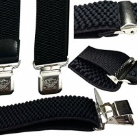 Mens-braces-black-wide-adjustable-and-elastic-suspenders-Y-shape-with-a-very-strong-clips-Heavy-duty-Black-0-0