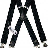Mens-braces-wide-adjustable-and-elastic-suspenders-X-shape-with-a-very-strong-clips-Heavy-duty-Black-0
